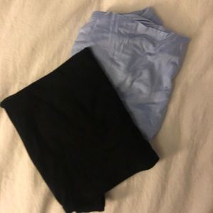 Two ALO yoga cross & onzie knotted small crops